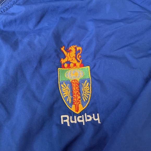 Vintage Reebok Rugby‎ Windbreaker Pullover Blue, Lined XXL - Picture 5 of 14